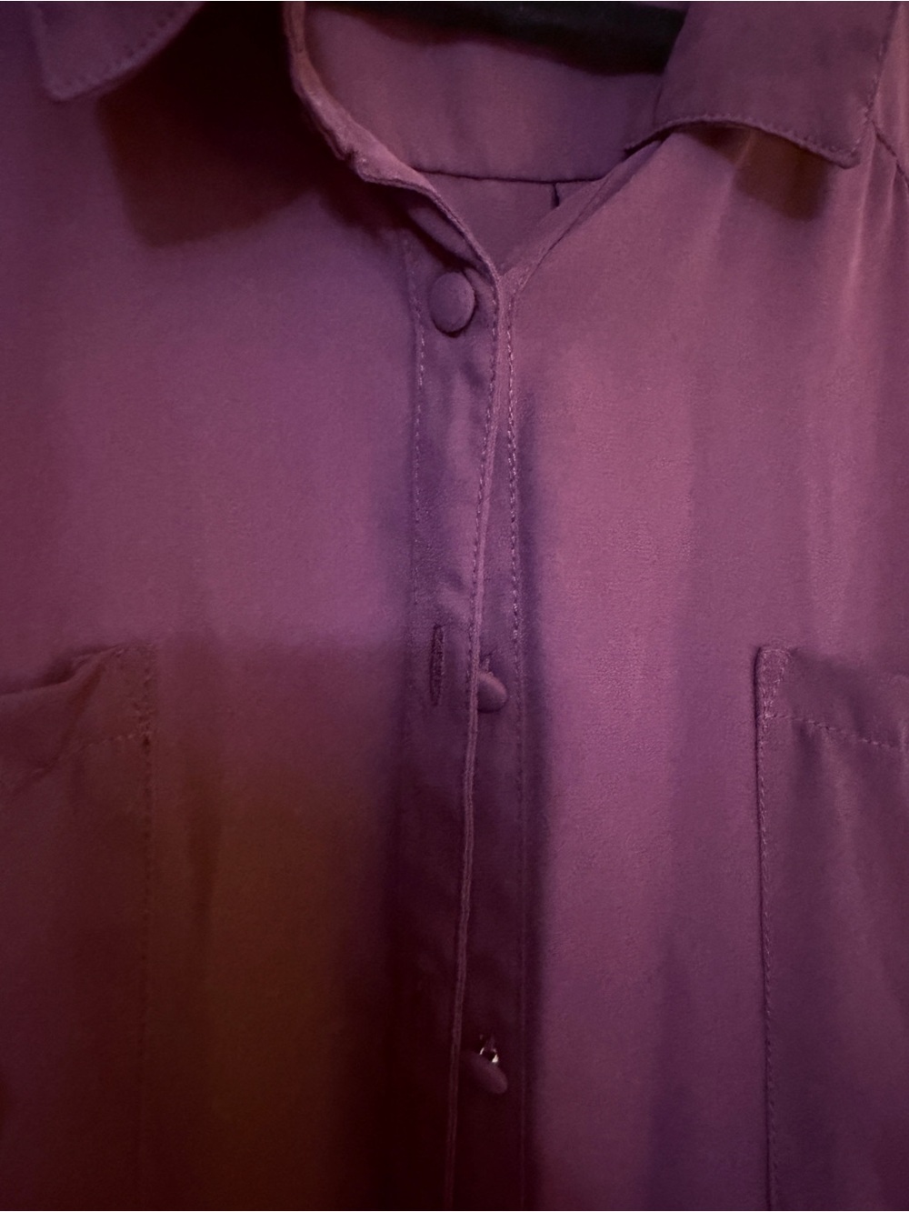 Torrid Maroon Long Sleeve Button-Up Top - Picture 4 of 4